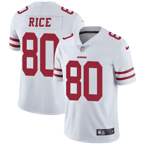 Nike 49ers #80 Jerry Rice White Youth Stitched NFL Vapor Untouchable Limited Jersey